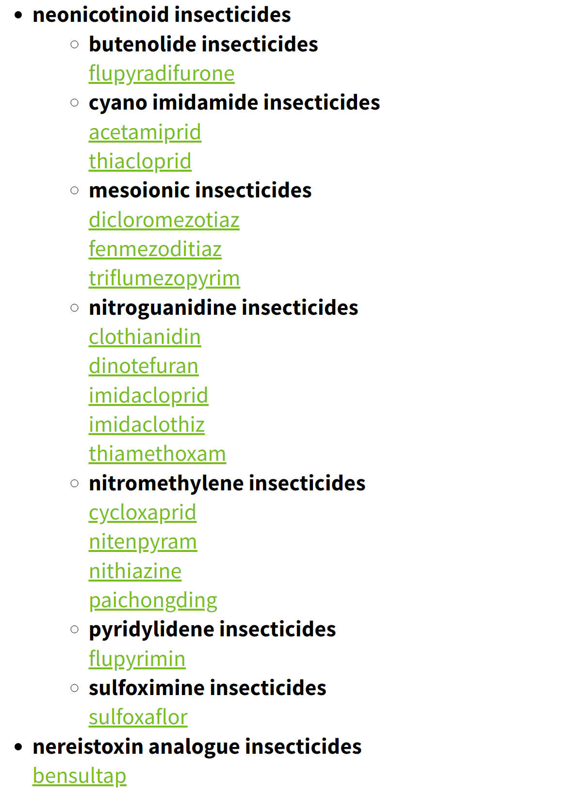 Finding insecticides that are related to 'imidacloprid'